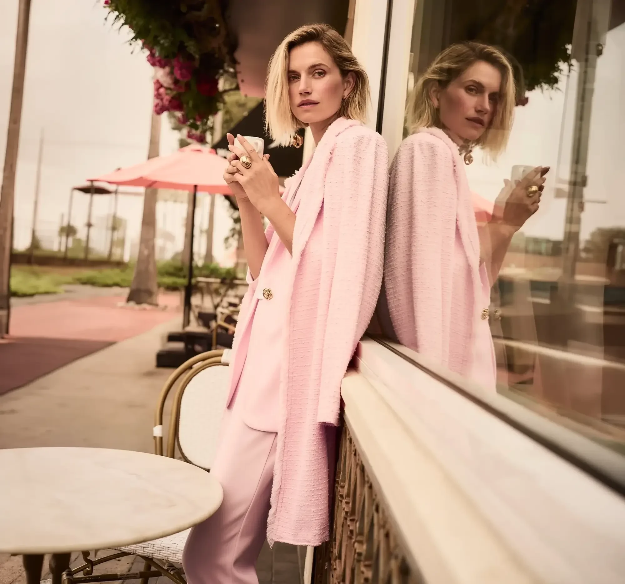 Models wearing a casual dress.