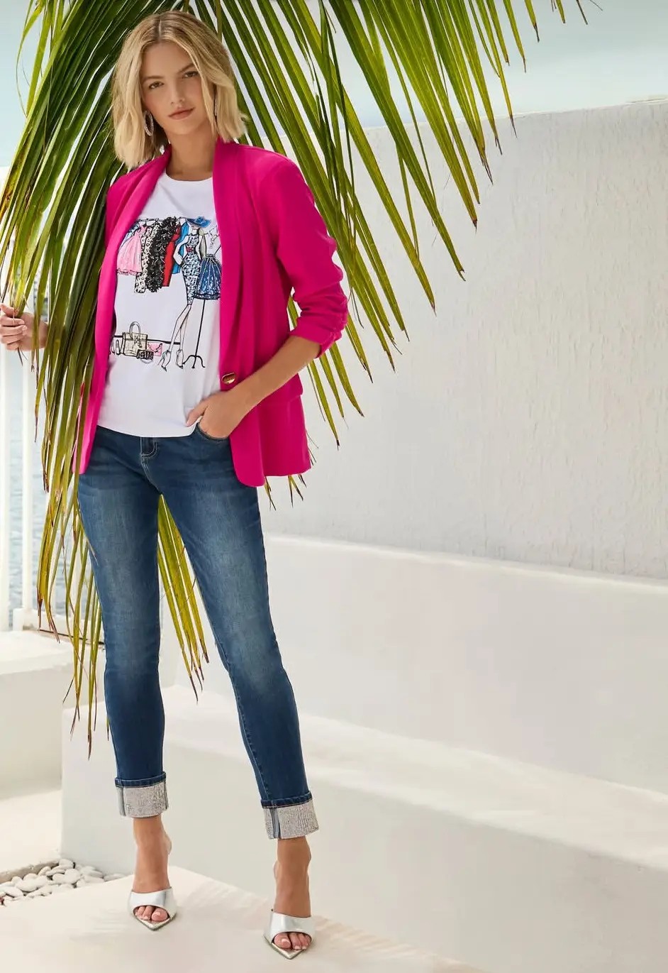 Model wearing a casual dress.