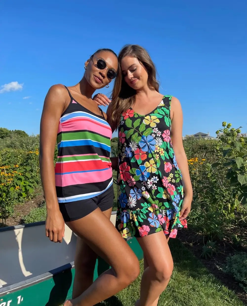 Models wearing a casual dresses.