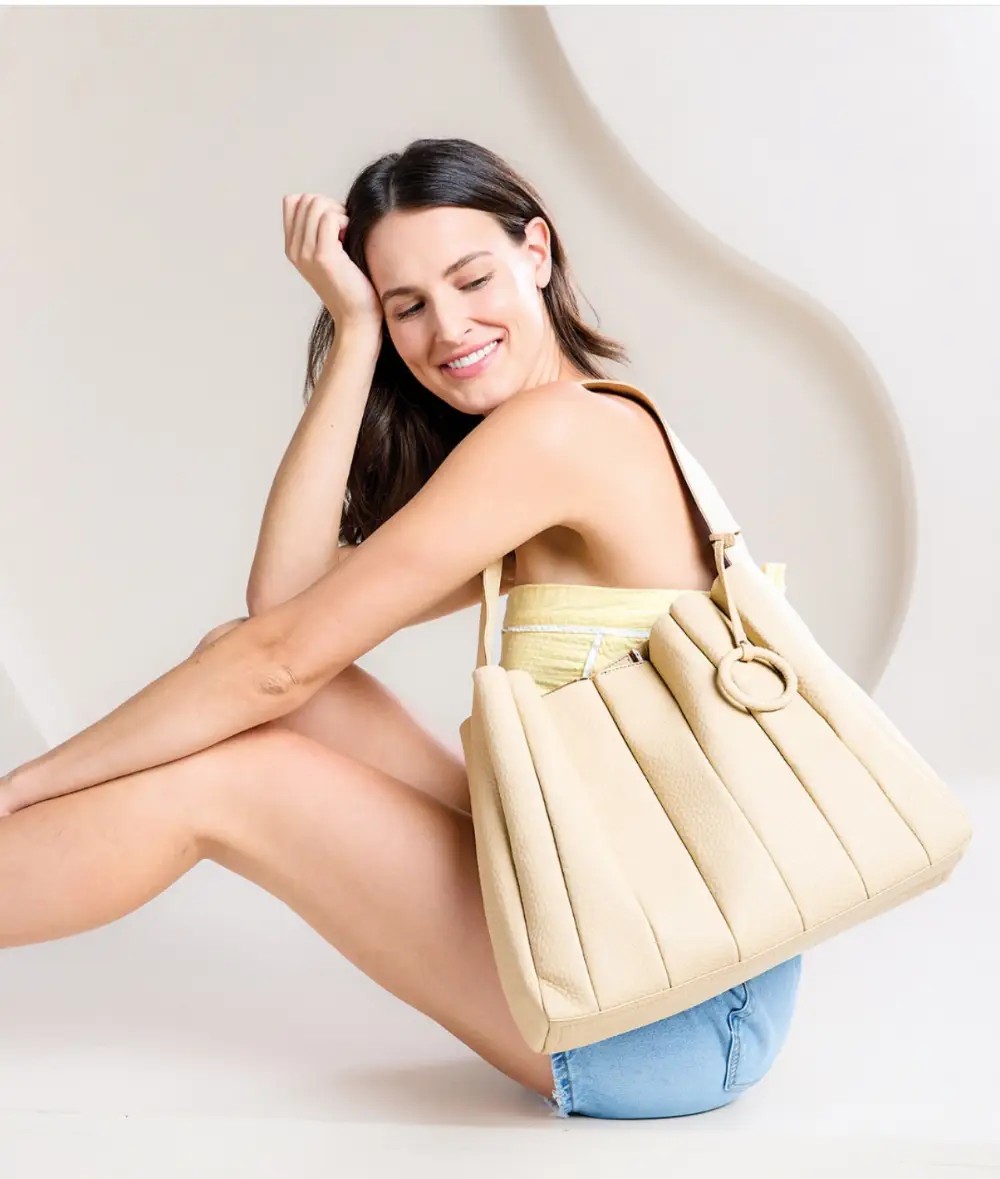 Model wearing a casual dress.