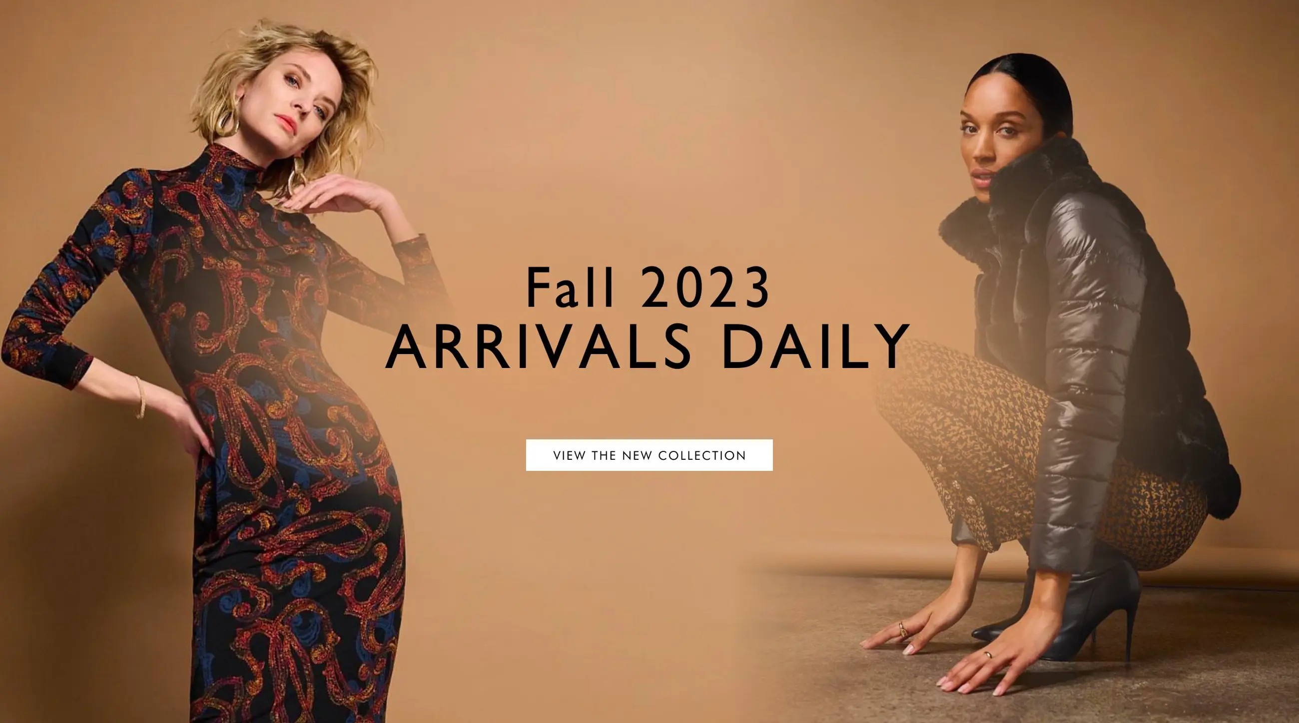 Fall 2023 Arrivals Banner for Desktop