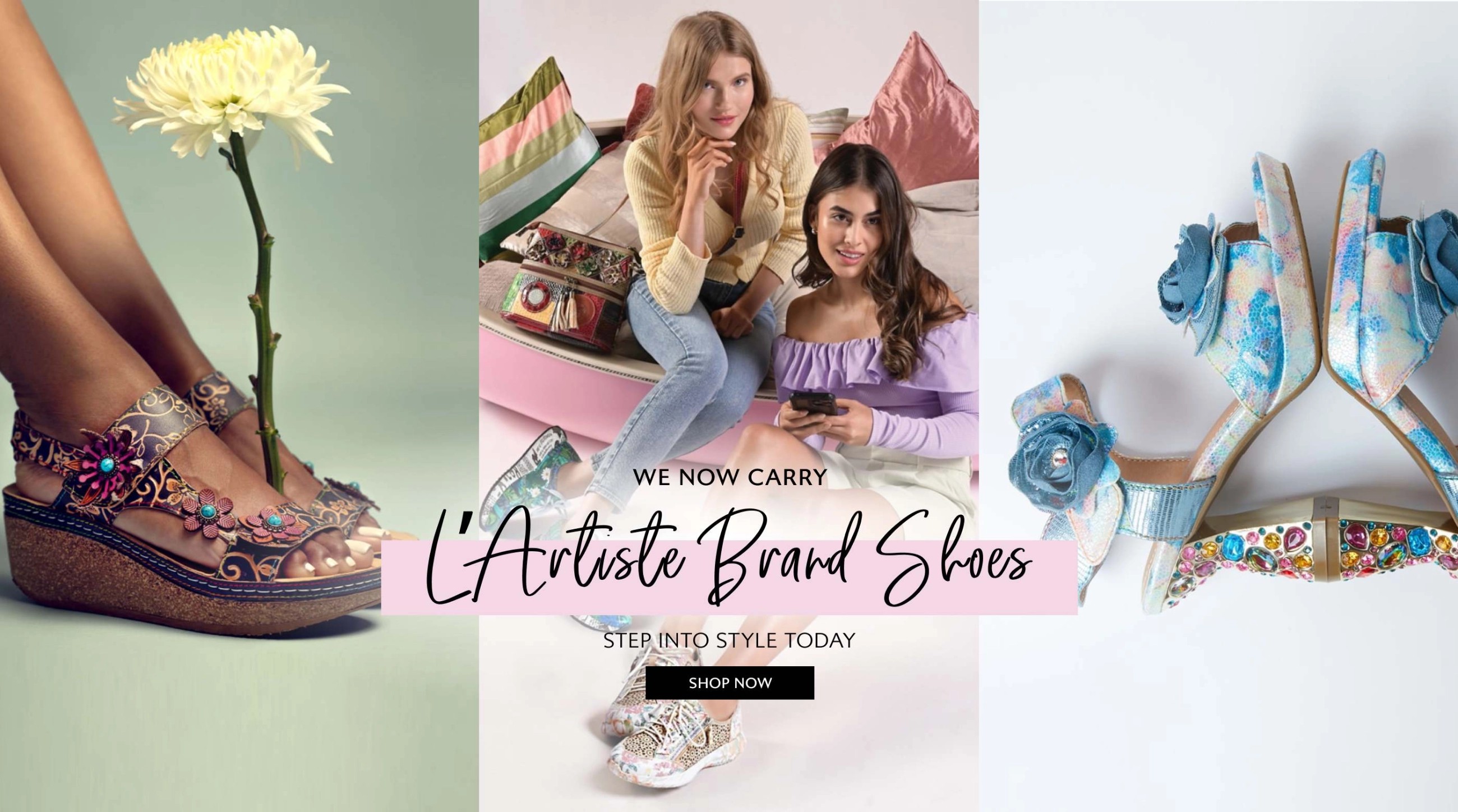 L'Artiste Brand Shoe Banner Desktop