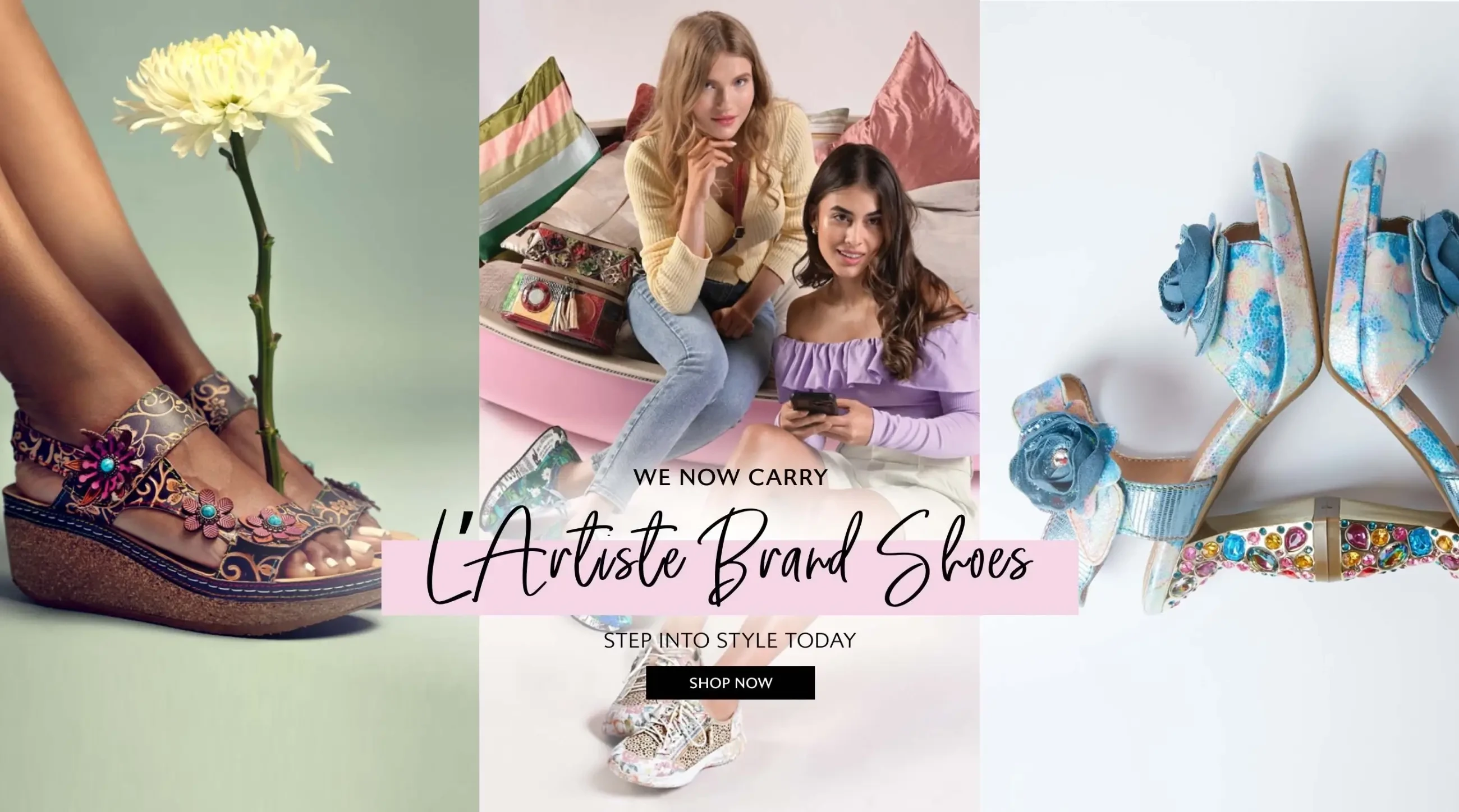 L'Artiste Brand Shoe Banner Desktop