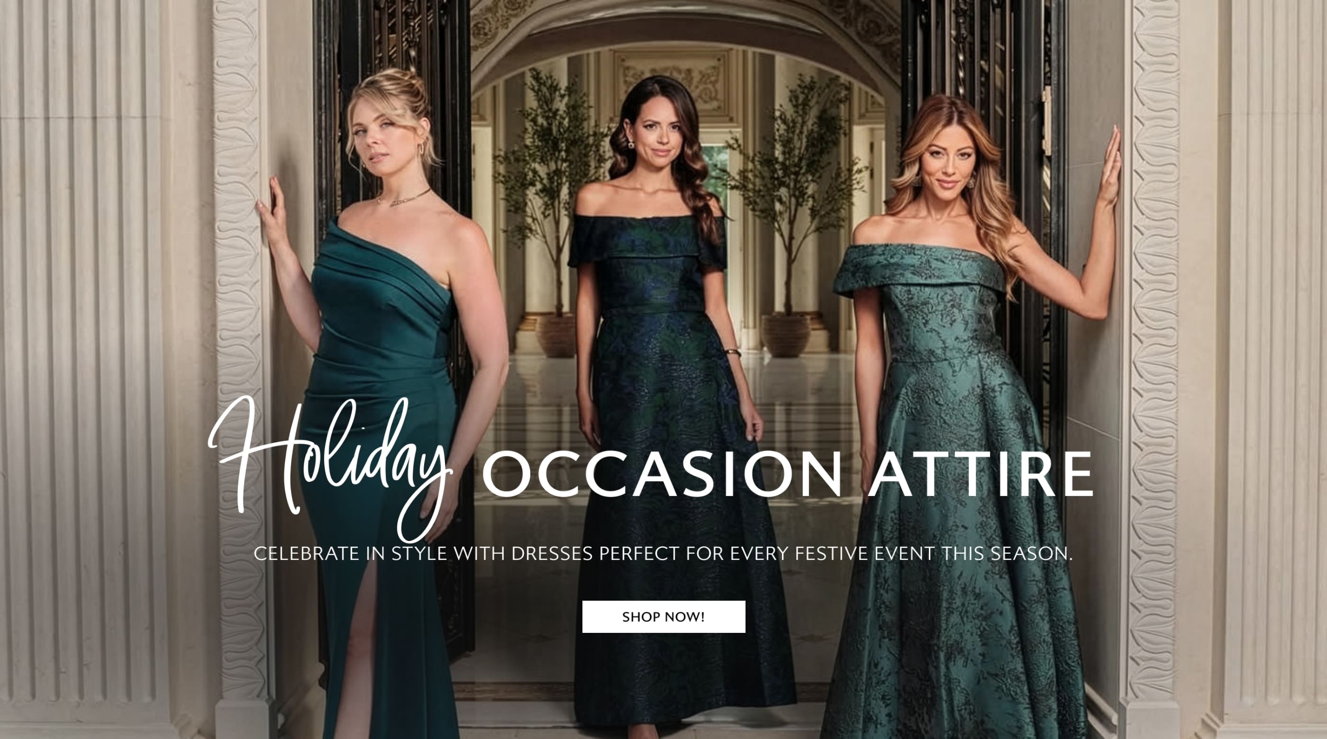 Holiday Occasion Attire Desktop Banner