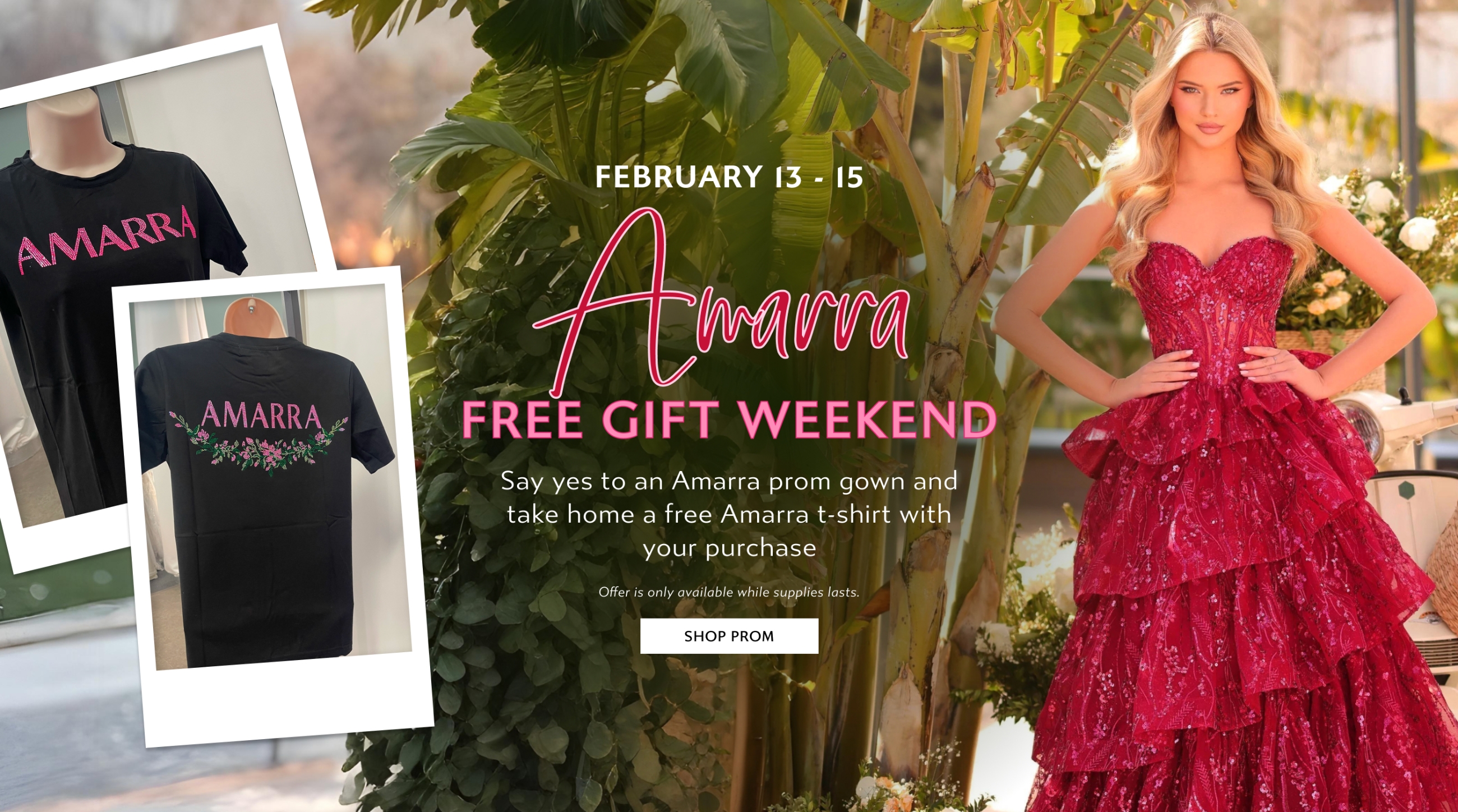 Amarra Free Gift Weekend Banner